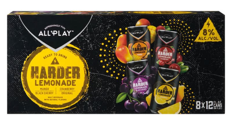 All Play Harder Lemonade Variety pack, Assorted (8 x 12 fl oz)