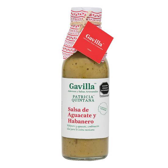 Gavilla salsa de aguacate y habanero patricia quintana (botella 360 g)