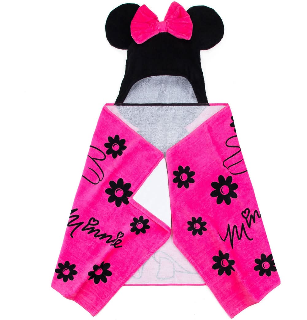 Disney Minnie Mouse Kids' Hooded Towel, 24x50 in
