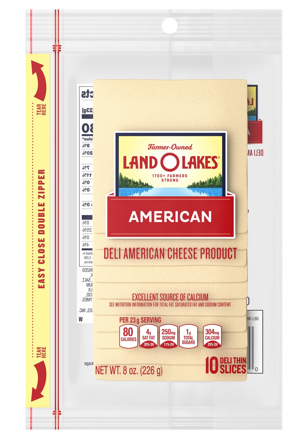 Land O'Lakes American Premium Deli Cheese (8 oz, 10 ct)