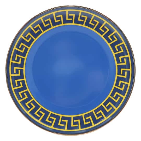 Jonathan Adler X Michaels 8" Blue & Gold Labyrinth Ceramic Plate