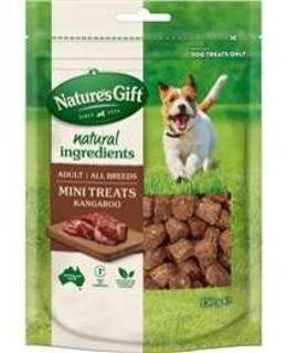 Nature's Gift Kangaroo Mini Dog Treats 130g