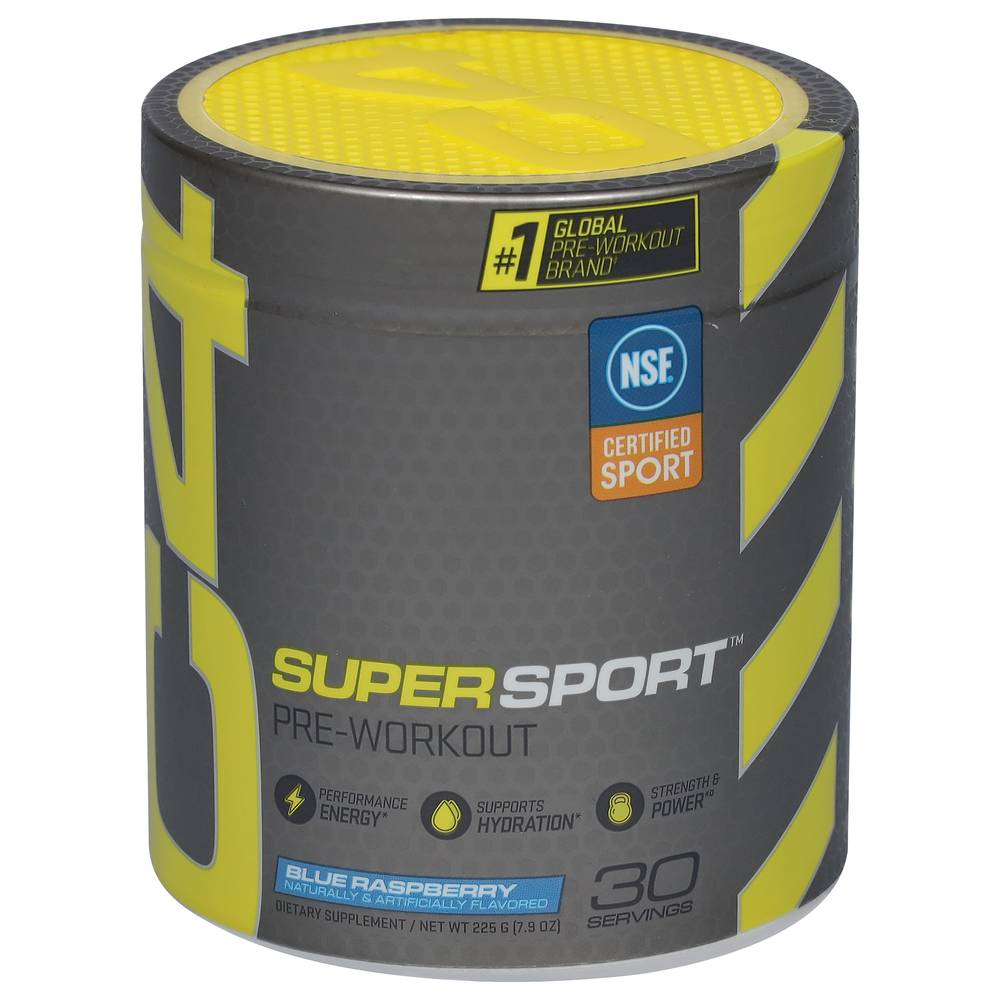 Super Sport Blue Raspberry Pre-Workout Dietary Supplement