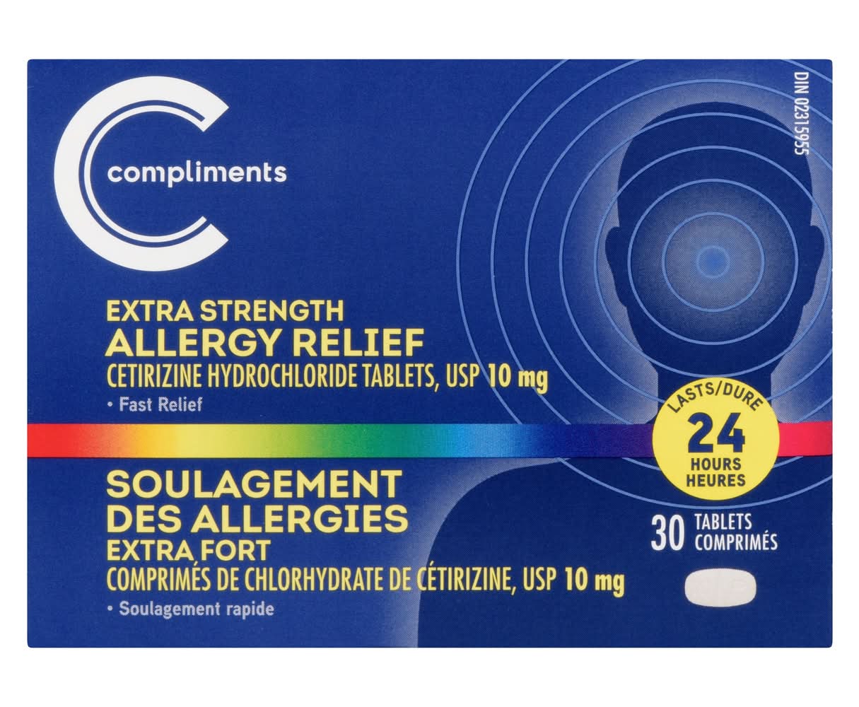 Compliments Extra Strength Allergy Tablets 10 mg (30 ct)