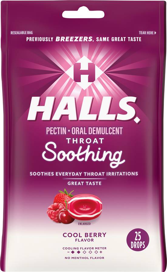 Halls Cool Oral Demulcent Drops (25 ct)