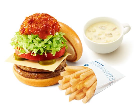 【辛】スパイシーダブルモスタコスバーガー＋70円ドリンクセット