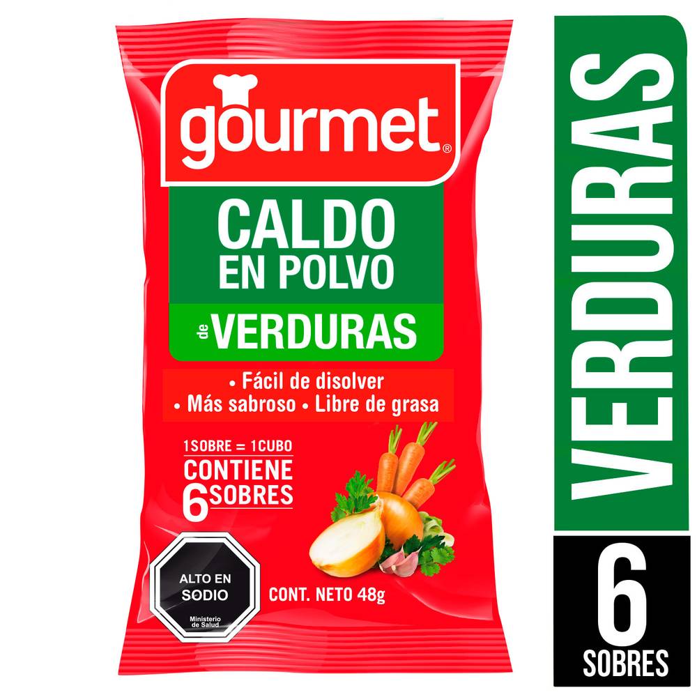 Gourmet · Caldo en polvo de verduras (6 un)