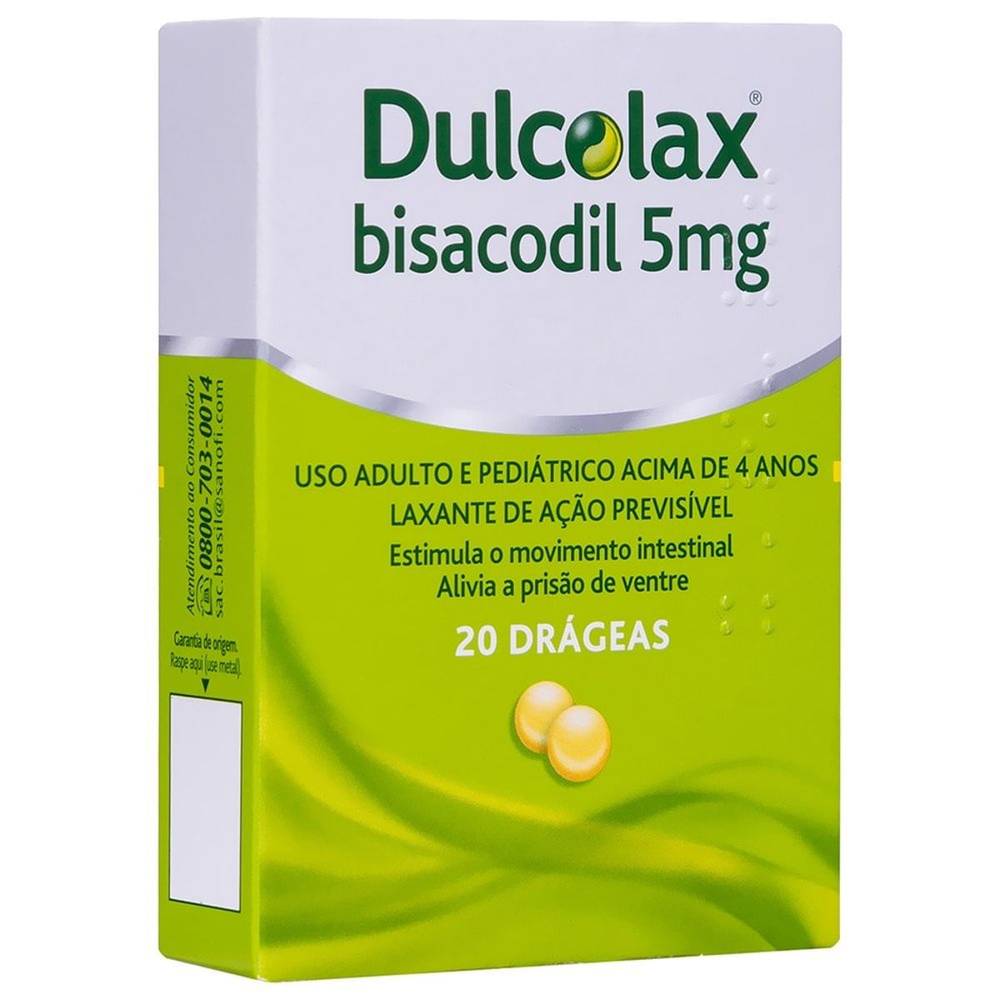 Sanofi dulcolax bisacodil 5mg (20 comprimidos)