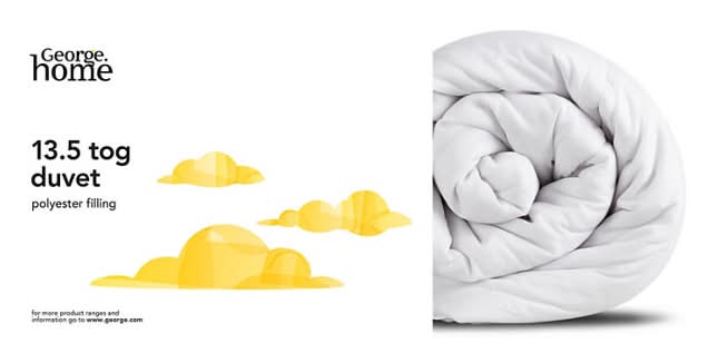 George 135cm x 200cm, Home Basic Single Duvet