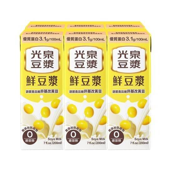 光泉鮮豆漿200ml <200ml毫升 x 1 x 6BOTTLE瓶>