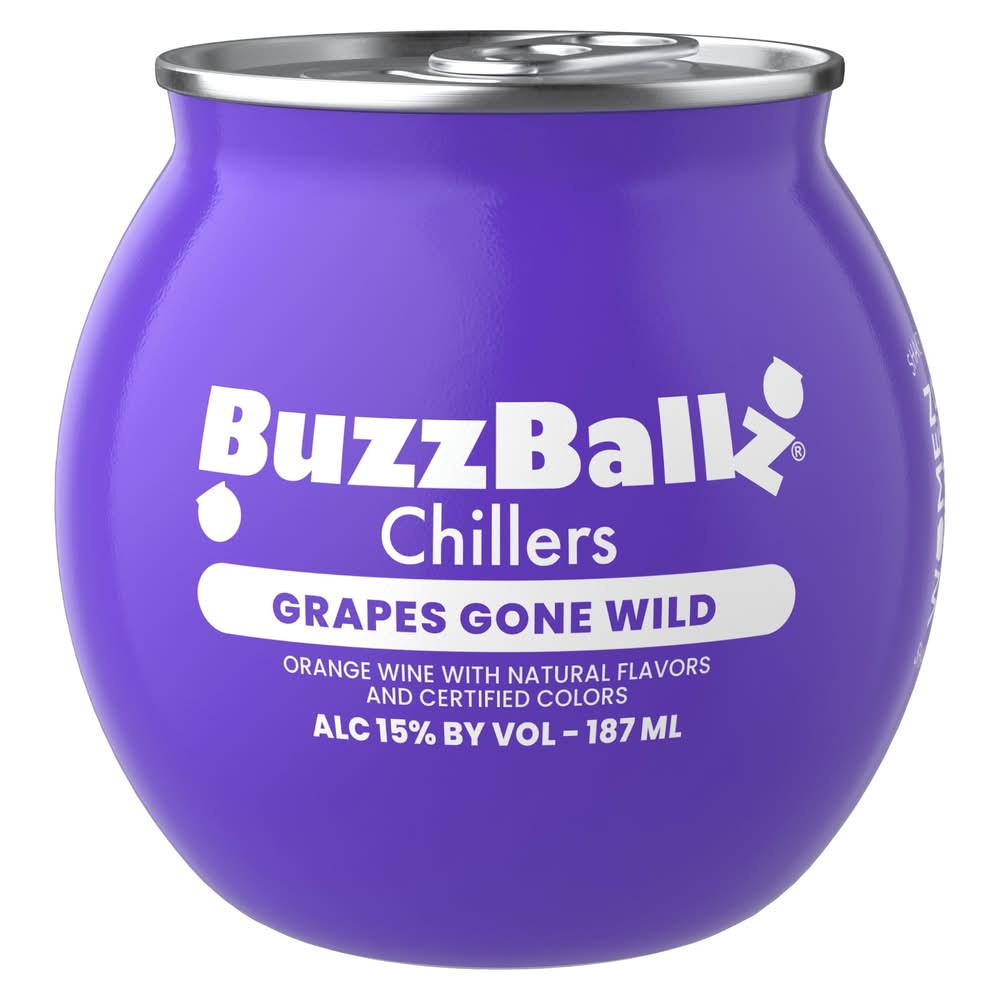 BuzzBallz Ready To Drink Cocktail Chillers, Grapes Gone Wild (6.32 fl oz)