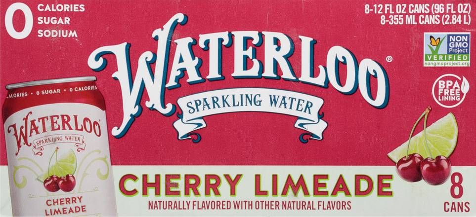 Waterloo Cherry Limeade Sparkling Water (8 pack, 12 fl oz)