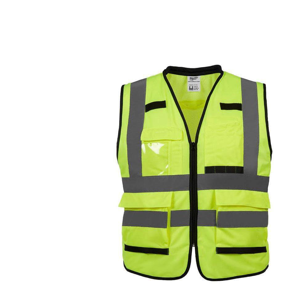 Milwaukee Performance Large/X-Large Yellow Class 2 High Visibility Safety Vest With 15 Pockets