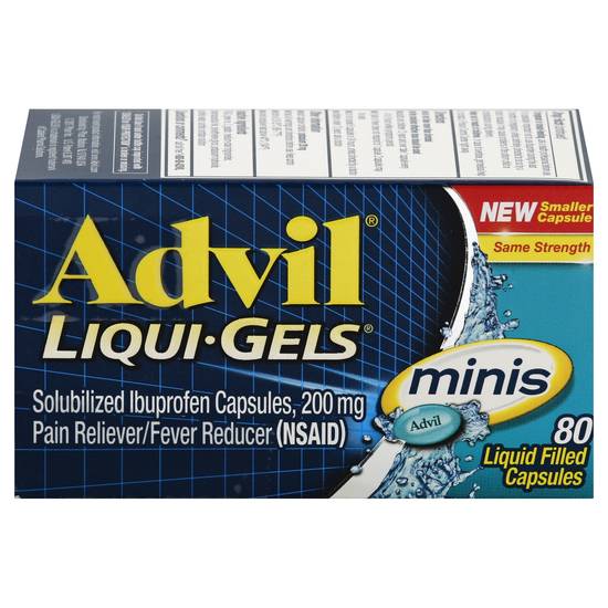 Advil Liqui-Gels Solubilized Ibuprofen 200 mg Minis Capsules (80 ct)