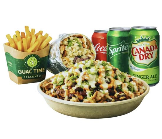 Burrito + fries + drink