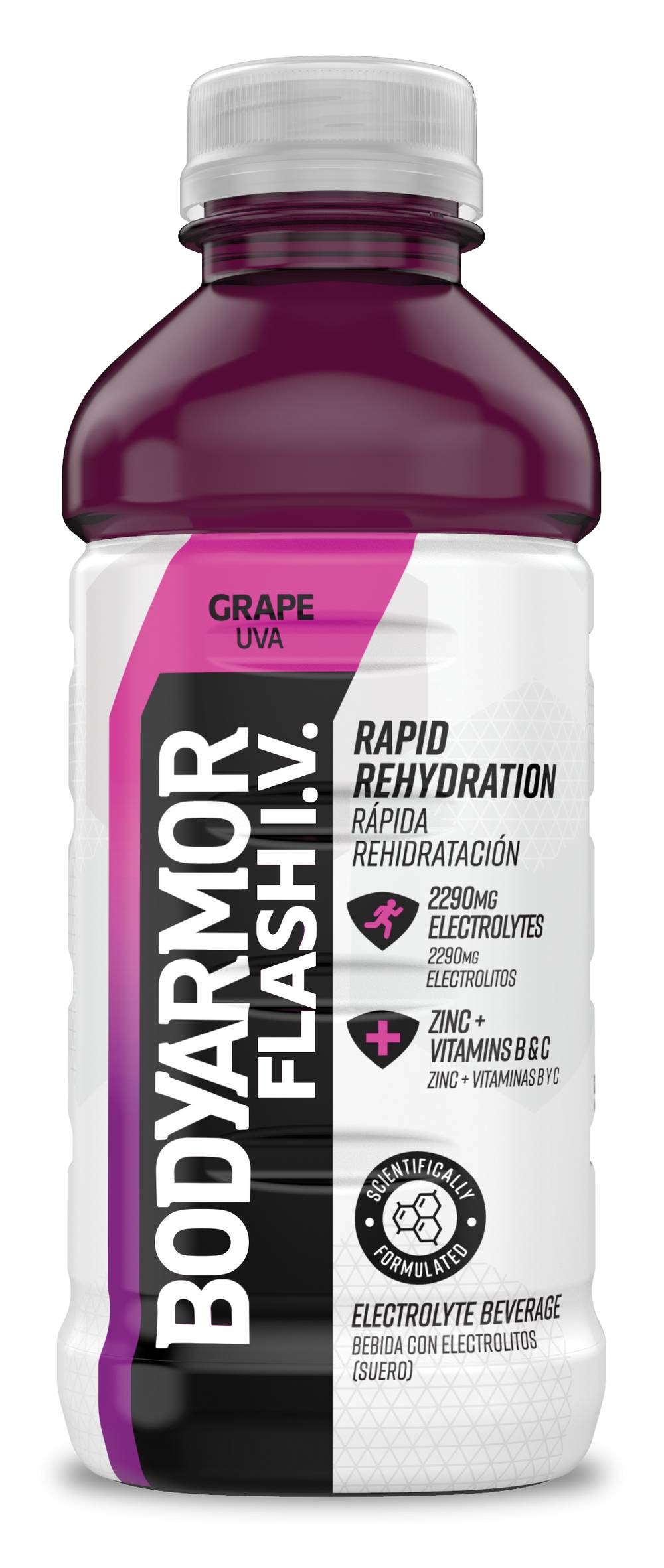 BODYARMOR Flash I.v. Rapid Rehydration Electrolyte Beverage, Grape (20 fl oz)