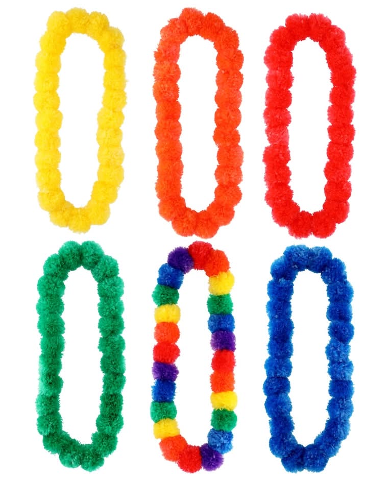 Tropical-Themed Ball Party Leis, 38 in.