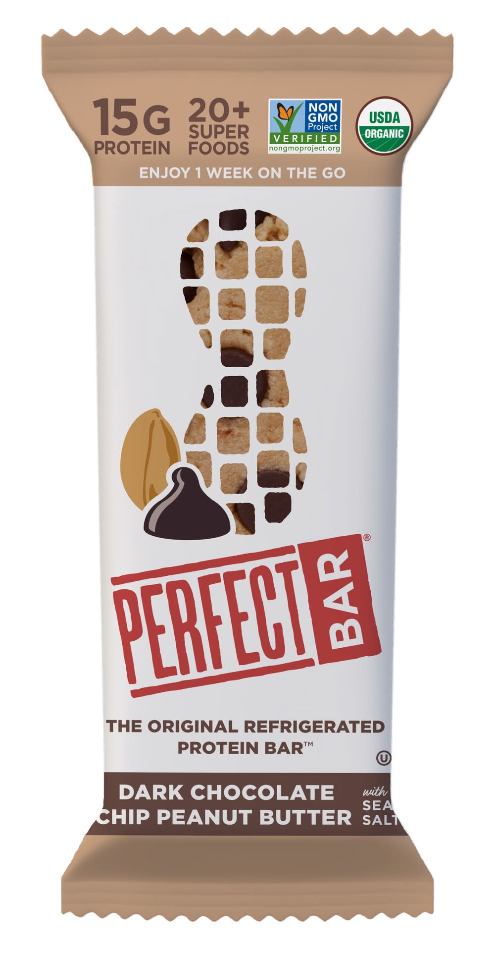 Perfect Bar Protein Bar, Dark Chocolate Chip Peanut Butter With Sea Salt (2.3 oz)