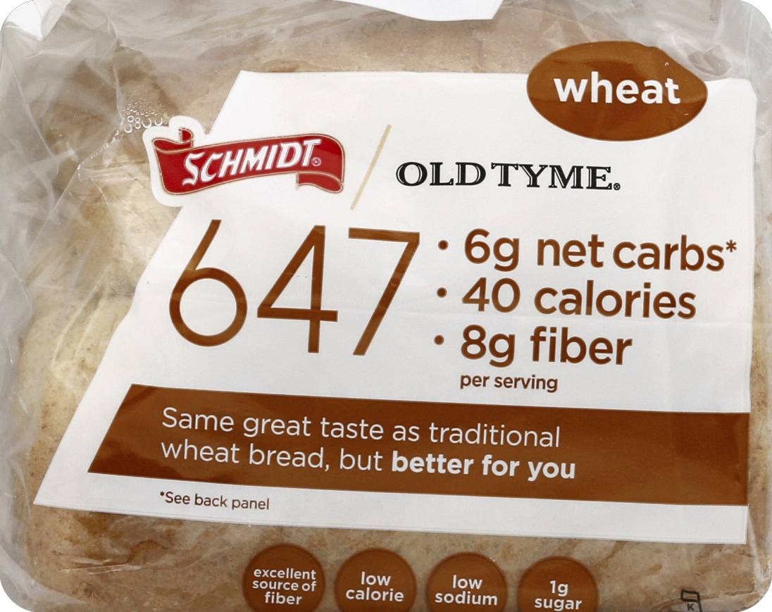 Schmidt Old Tyme 647 Sliced Wheat Bread (1.12 lbs)