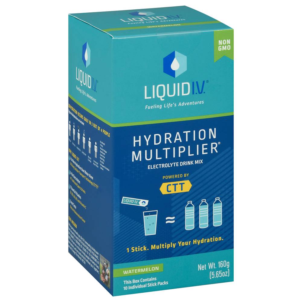 Liquid I.v. Hydration Multiplier Electrolyte Drink Mix (10 ct,0.56 oz) (watermelon)