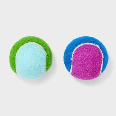 Boots & Barkley Printed Tennis Dog Ball Toy (2 ct)