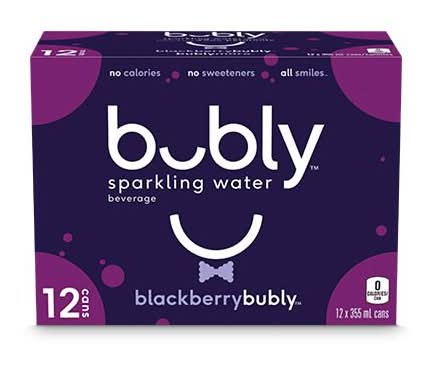 bubly Sparkling Water, Blackberry (12 x 355 ml)