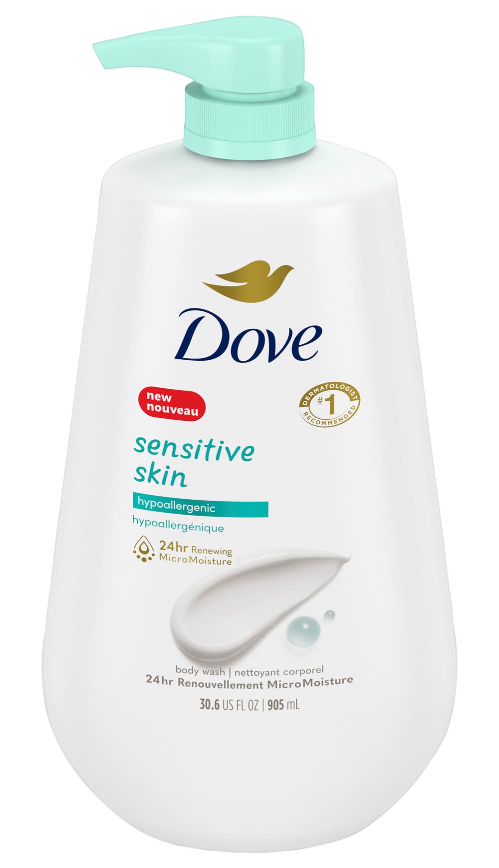 Dove Sensitive Skin Hypoallergenic Body Wash (30.6 fl oz)