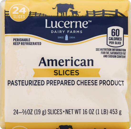 Lucerne American Dairy Farms American Cheese Slices (24 ct)