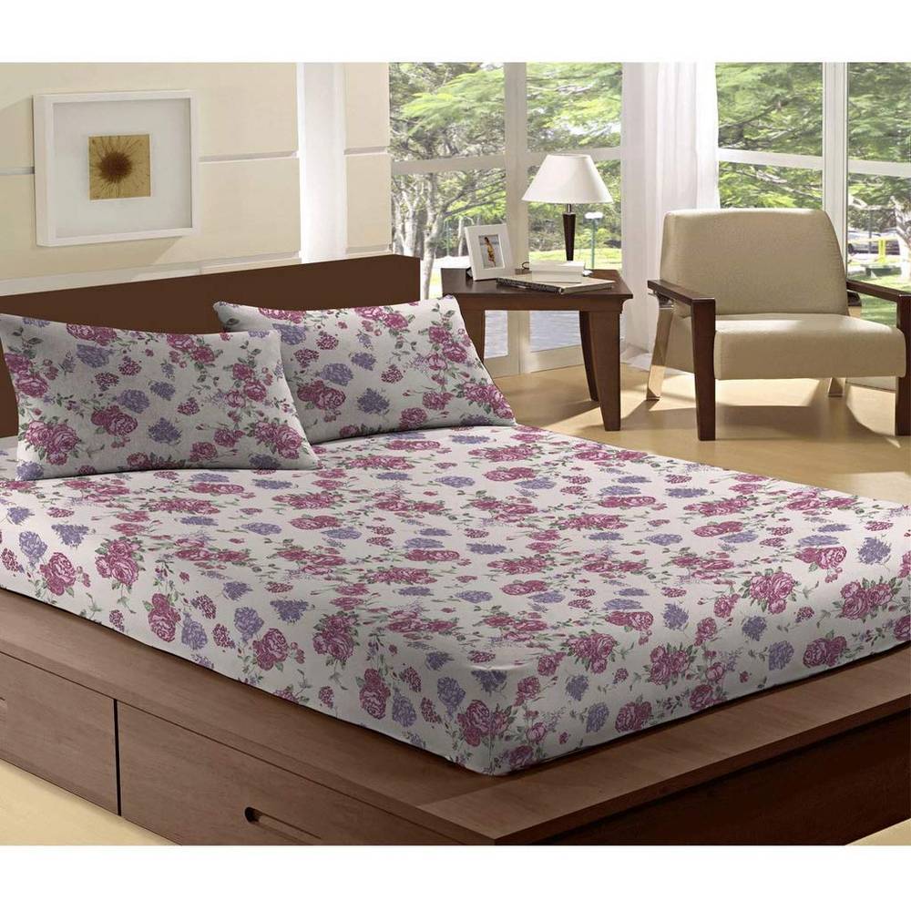 Camesa jogo de cama de casal queen com microfibras (4 peças)