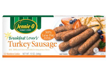 Frozen Jennie -o - Raw Turkey Sausage Link - 1 oz (1 Unit per Case)