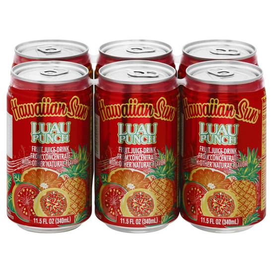 Hawaiian Sun Luau Punch Fruit Juice Drink (6 ct 11.5 fl oz)
