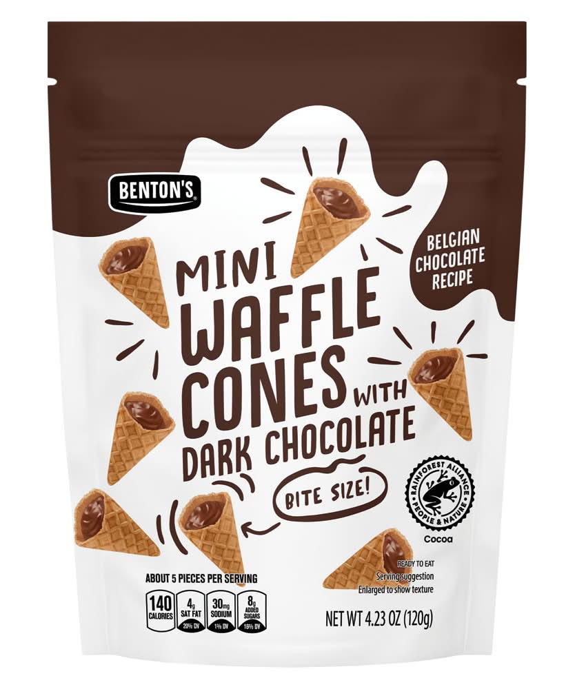 Benton's Mini Waffle Cones, Dark Chocolate (4.23 oz)
