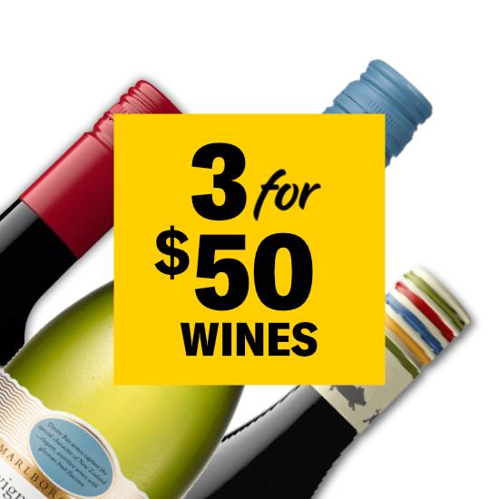 Any 3 Wines for $50