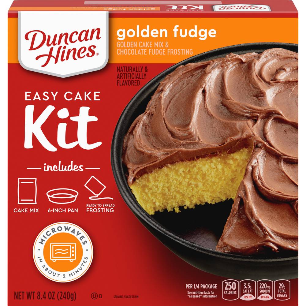 Duncan Hines Golden Fudge Cake Mix & Frosting (8.4 oz)