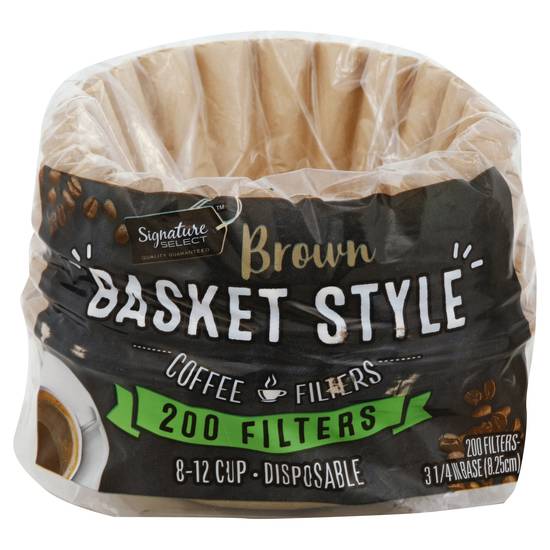 Signature Select Basket Style Brown Coffee Filters (200 filters)
