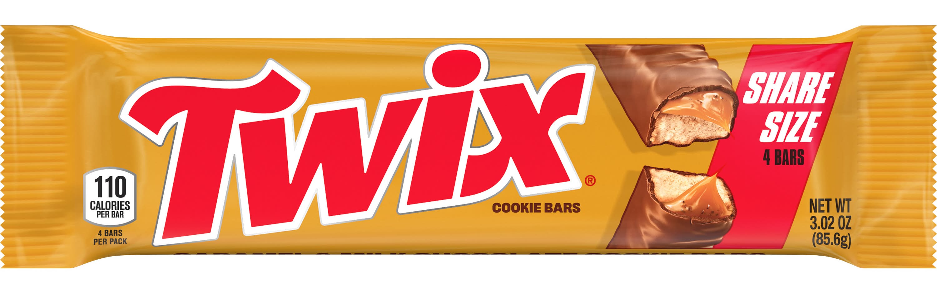 Twix Caramel Chocolate Cookie Bar (3.02 oz, 4 ct)