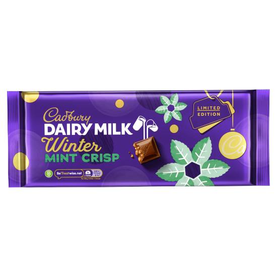 Cadbury Dairy Milk Winter Mint Crisp Chocolate Bar (360g)