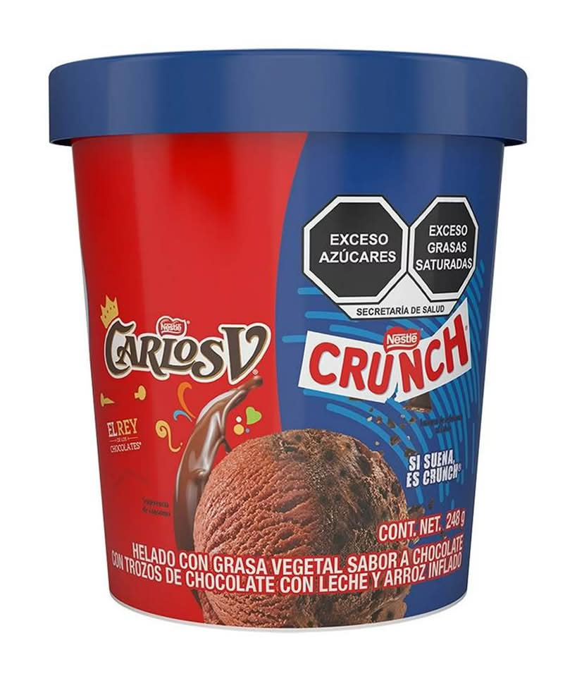 Helados Nestlé · Helado duo crunch y carlos v, chocolate (248 g)