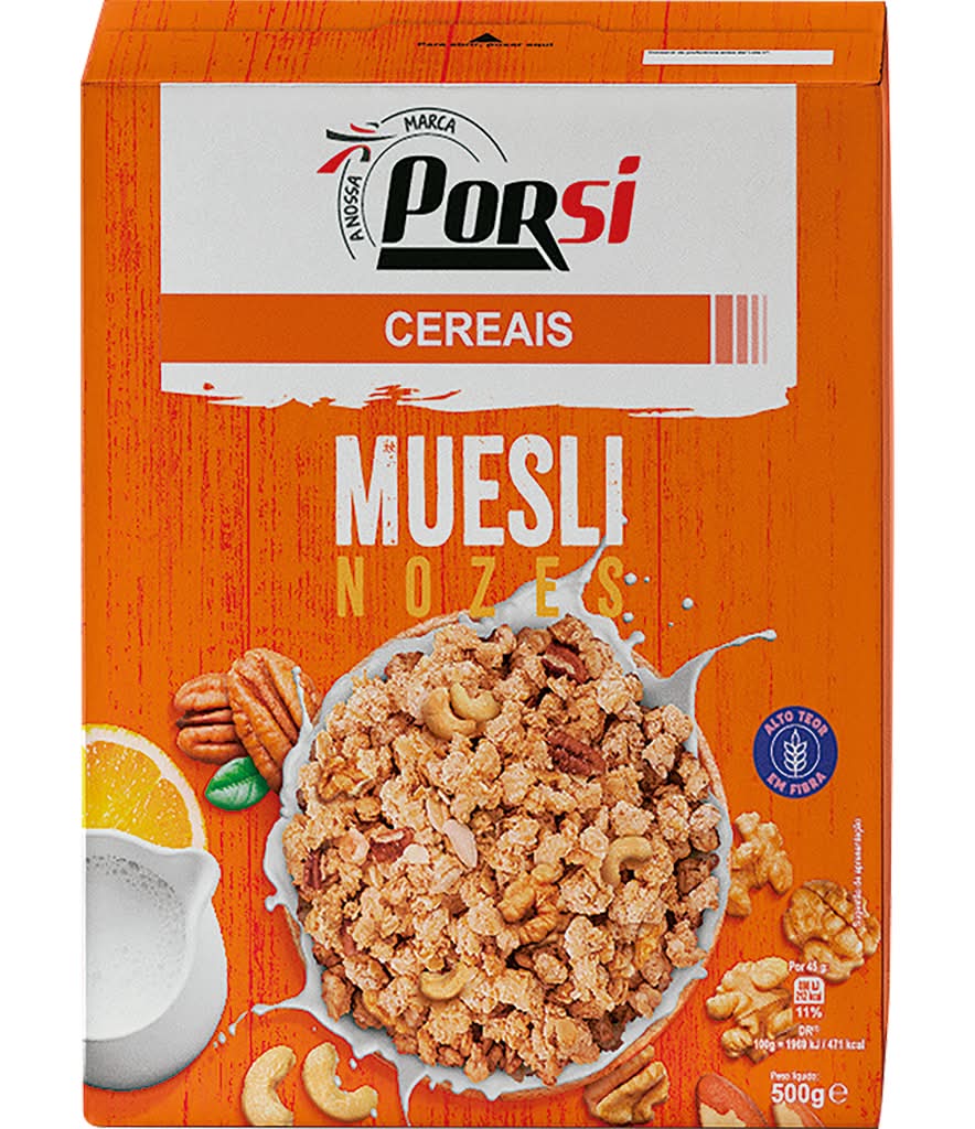 PorSi - Muesli nozes, 500g