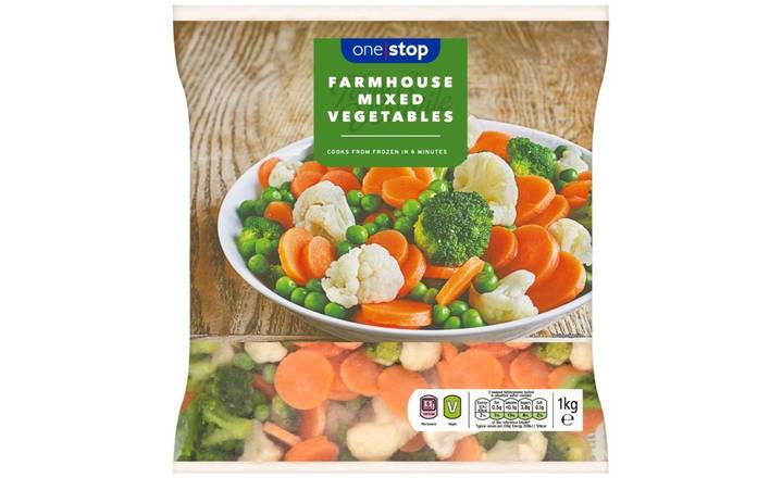 One Stop Frozen Farmhouse Mixed Vegetables 1kg (392845) 