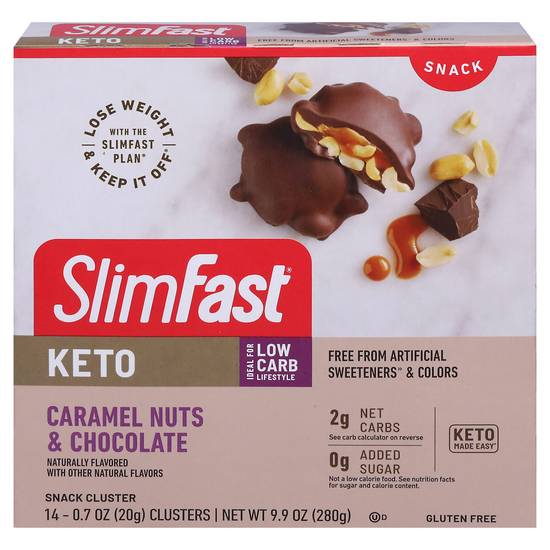 Slimfast Keto Caramel Nuts & Chocolate Fat Bomb Clusters (14 ct)