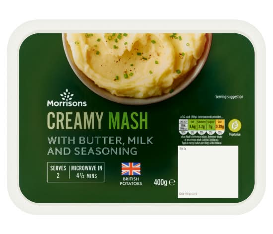 Morrisons Creamy Mash Potato With Butter, Milk & Seasoning (400g)