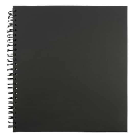 Recollections Spiral Bound Scrapbook Album, 12" X 12", Black