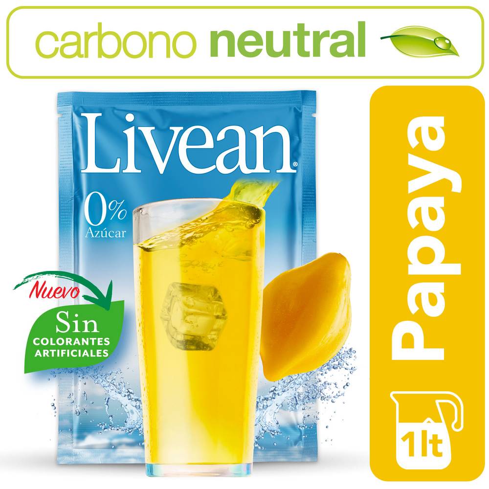 Livean · Jugo en polvo sabor papaya (7 g)