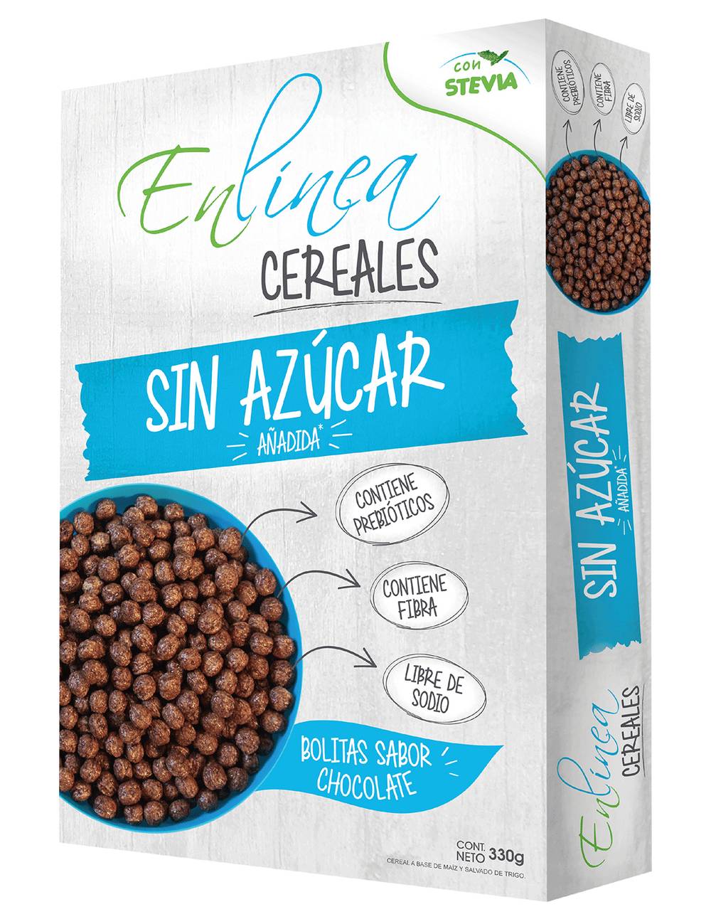 En Línea · Cereal bolitas de chocolate sin azúcar (330 g)