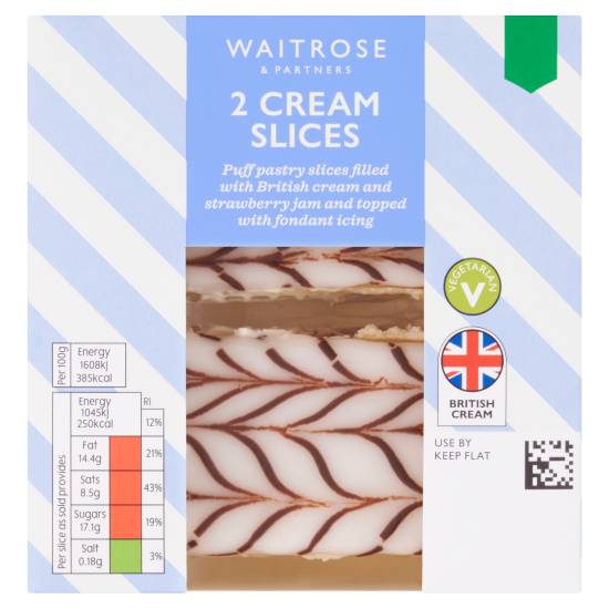 Waitrose Cream Slices (2 ct)