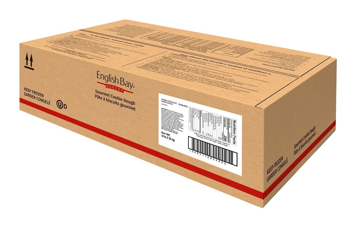 English Bay Gourmet Cookie Dough, Double Chocolate (15.98 lbs, 128 ct)