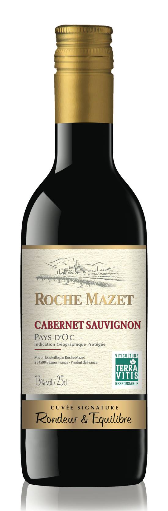 Roche Mazet - Vin rouge IGP pays d'oc cabernet sauvignon domestique (250 ml)