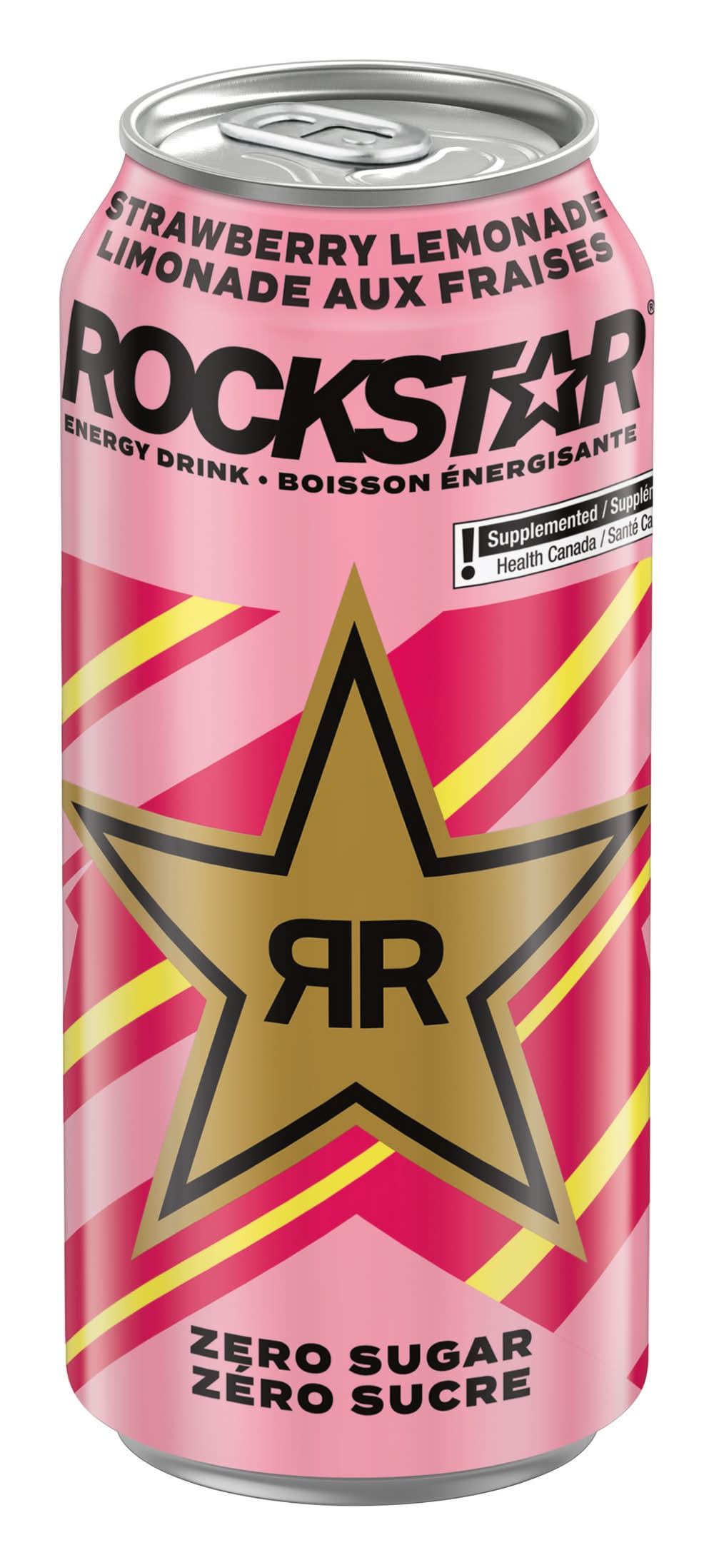 Rockstar Zero Sugar Energy Drink, Strawberry Lemonade (473 ml)