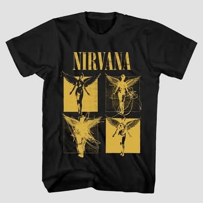 Nirvana Short Sleeve Graphic T-Shirt, Men, XL, Black
